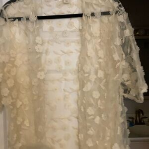 Ladies plus size sheer topper